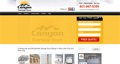 Desktop Screenshot of canyonoverheaddoors.com